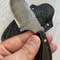 Real Damascus Skinning Knife 150 Layers Full Tang Hunting EDC Knife Cow Horn Handle 8