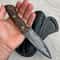 Real Damascus Hunting Knife Full Tang EDC Camping Knife With Walnut Wood Handle 4