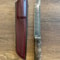 Real Damascus Hunting Knife 150 Layers Heavy Duty Outdoor Knife Walnut Wood Handle 7