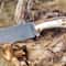 Handmade Damascus Bushcraft Knife Stag Horn Handle Hunting Survival Blade 2