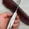150 Layer Damascus Outdoor Knife With Natural Stag Horn Handle Leather Sheath 2