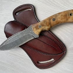 real damascus hunting knife 150 layers full tang bushcraft knife silverberry wood handle