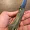 Handmade Damascus Outdoor Knife Green Rosewood Handle Hunting Survival Blade 4