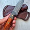 Real Damascus Hunting Knife 150 Layers Blacksmith Made Camping Knife Cocobolo Wood Handle 7