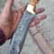 Real Damascus Hunting Knife 150 Layers Full Tang Survival Camping Knife Chestnut Wood Handle 2