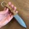 Handmade Damascus EDC Knife Chestnut Wood Handle Hunting Outdoor Blade 9