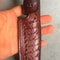 Real Damascus Hunting Knife 150 Layers Blacksmith Made Belt Carry Knife Chestnut Wood Handle 0