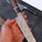 Real Damascus Chef Knife 150 Layers Blacksmith Made Kitchen Knife Walnut Cow Horn Handle 2