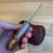Real Damascus EDC Knife 150 Layers Full Tang Camping Knife Gloss Finished Chestnut Handle 5