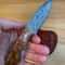Real Damascus EDC Knife 150 Layers Full Tang Camping Knife Gloss Finished Chestnut Handle 6