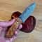 Real Damascus EDC Knife 150 Layers Full Tang Camping Knife Gloss Finished Chestnut Handle 10