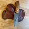 Real Damascus EDC Knife 150 Layers Full Tang Camping Knife Gloss Finished Chestnut Handle 8
