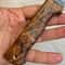 Real Damascus Bushcraft Knife 150 Layers Full Tang Side Draw Knife Chestnut Wood Handle 5