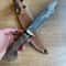 Real Damascus Bowie Knife 150 Layers Damascus Steel Walnut Ebony Wood Handle 1