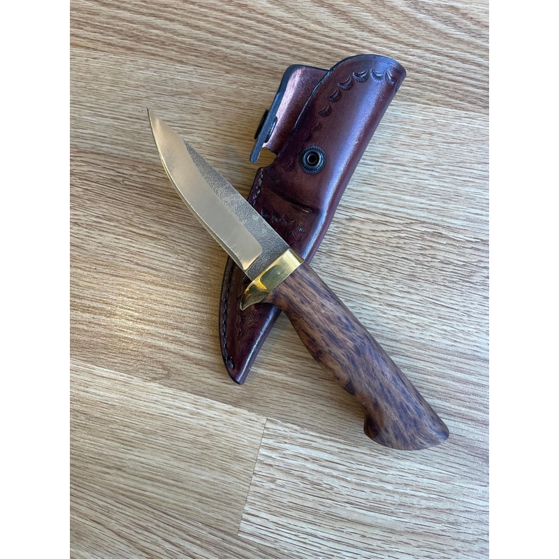 Premium N690 Steel Puukko Carving Knife With Maple Wood Catalin Handle 1