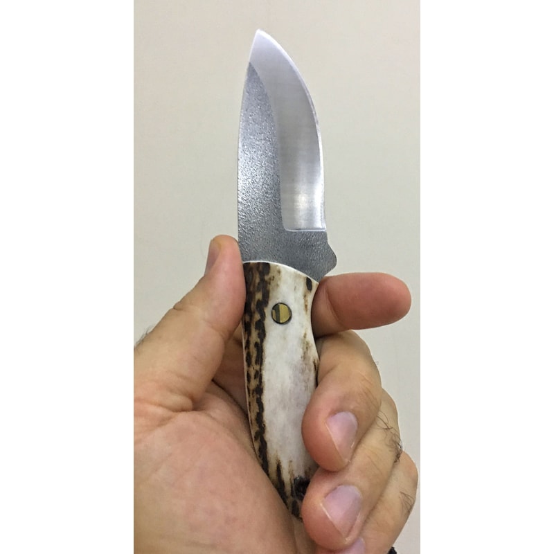 Mini Bushcraft Knife N690 Steel Full Tang EDC Camping Knife Stag Horn Handle 6