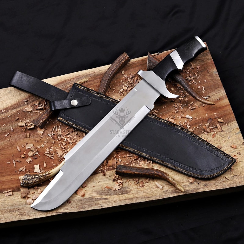 Handmade Predator Bowie Knife D2 Steel Tactical Outdoor Blade 4