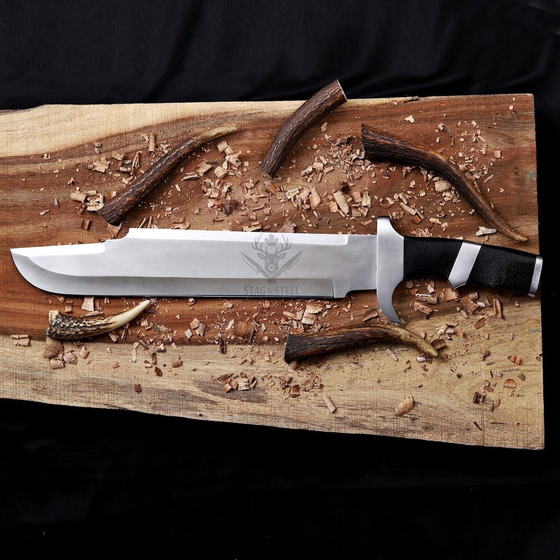 Handmade Predator Bowie Knife D2 Steel Tactical Outdoor Blade 5