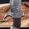 Predator Bowie Knife Damascus Steel Wenge Wood Handle Full Tang Survival Knife 3