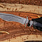 Premium Damascus Bowie Knife With Micarta Handle Leather Sheath 2