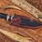 Premium Damascus Bowie Knife With Micarta Handle Leather Sheath 5