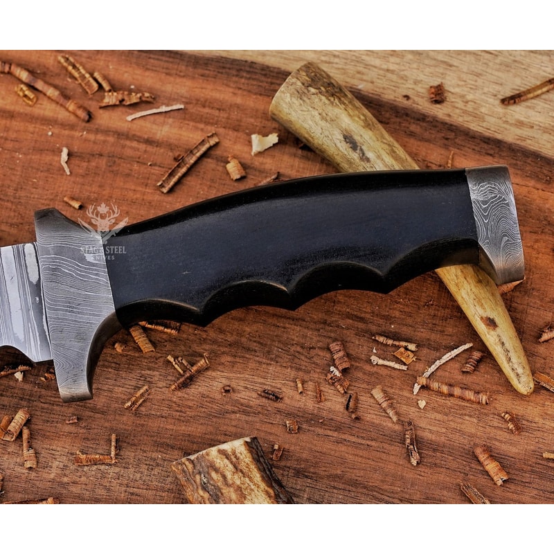 Premium Damascus Bowie Knife Handmade Hunting Collector Blade 2