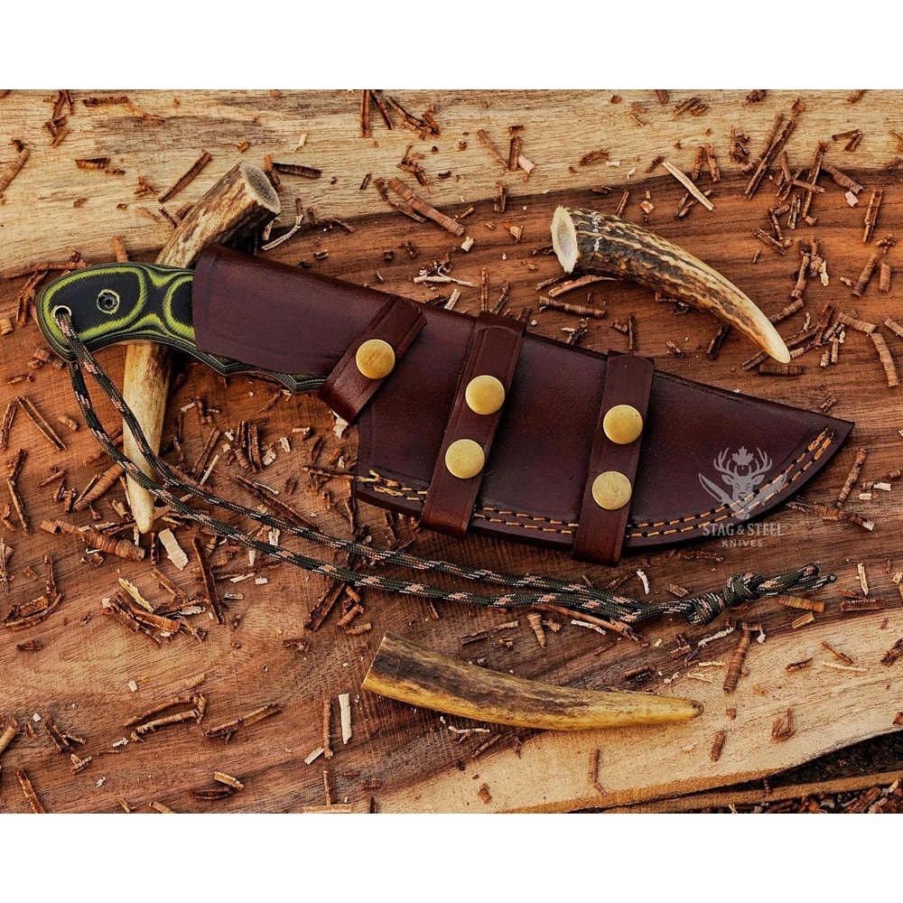 Outdoor Survival Tracker Knife With Durable D2 Steel Construction 1