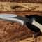 Handmade Outdoor Survival Knife With Stag Horn Handle Design 0