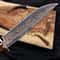 Copper Damascus Steel Bowie Knife Full Tang With Genuine Stag Handle Leather Sheath 4