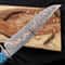 Luxury Copper Damascus Bowie Knife With Turquoise Resin Handle Handmade Collector Blade 3