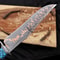 Luxury Copper Damascus Bowie Knife With Turquoise Resin Handle Handmade Collector Blade 3