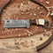 Handmade Damascus Cowboy Bull Cutter Knife With 4 Blade Pancake Leather Sheath 7