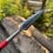 Handmade Ash Wood Spear 36 Inch With Engraved Steel Tip Leather Wrap 1