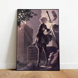 nier automata, 2b poster, canvas wall art, rolled canvas print, canvas wall print, game poster-1