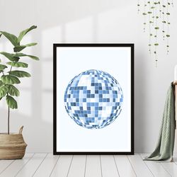 blue ace playing card quote print retro heart poster fashion party canvas framed printed preppy lucky poker trendy funky