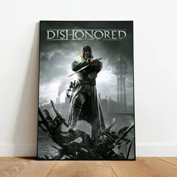 dishonored poster, canvas wall art, rolled canvas print, canvas wall print, game poster