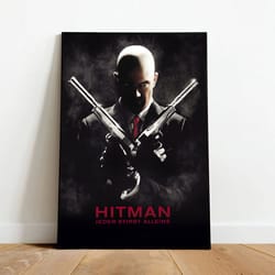 hitman, agent 47 poster, canvas wall art, rolled canvas print, canvas wall print, game poster