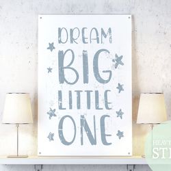 dream big little one, nursery decor, kids room, cute baby sign, new mom gift, nursery sign, farmhouse nursery, country n
