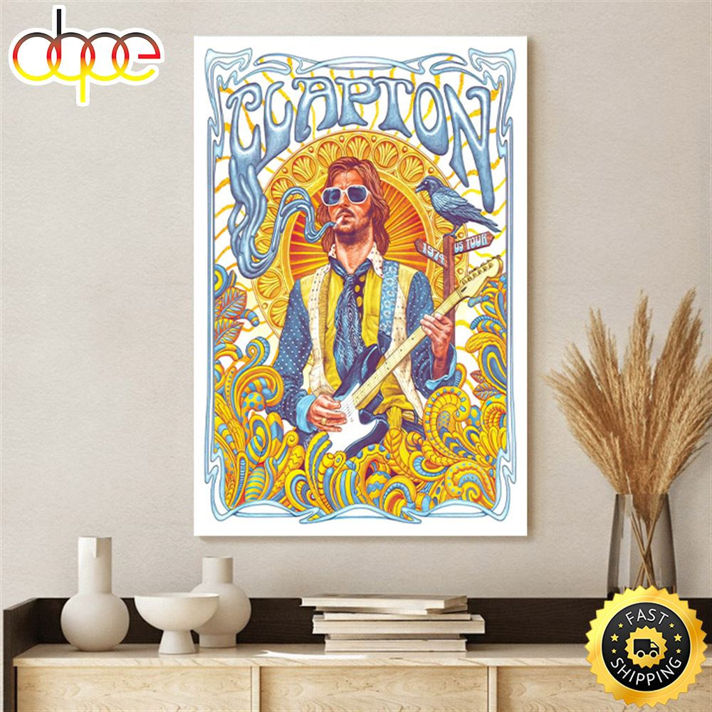 Eric Clapton 1974 Tour Music Poster Canvas.jpg