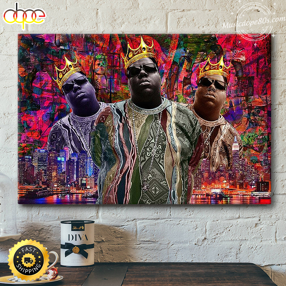 Biggie Colorful Art Hip Hop 90s Poster Canvas.jpg