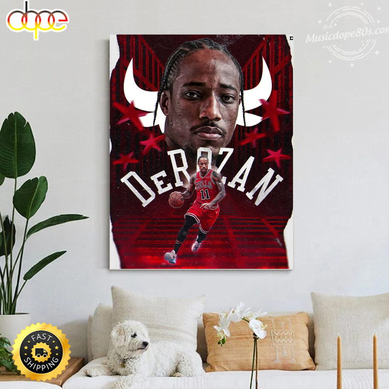 Chicago Bulls Demar Derozan Wallpapers Painting Canvas.png