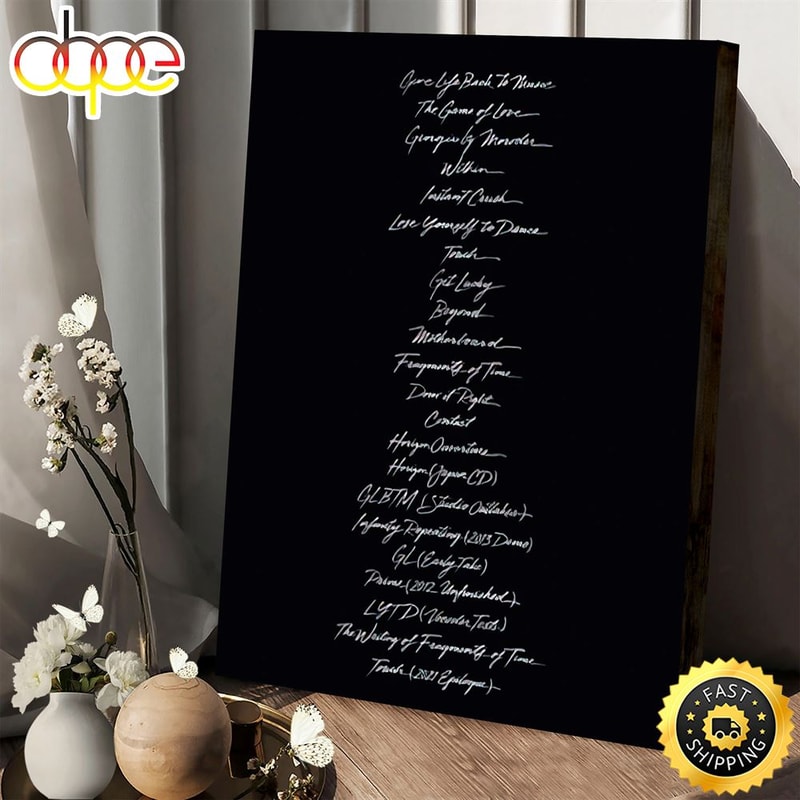 Daft Punk Give Life Back To Music Lyrics Poster Canvas.jpg
