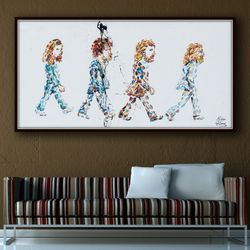 55 original oil painting on canvas, extremely unique, modern style handmade by koby feldmos