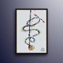 doctor stethoscope oil painting 40, medical device, painting doctor office , art for surgeon clinic, beautiful gift idea