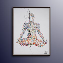 painting 40 chakra meditation, yoga, relaxing painting, lotus, original oil painting on canvas, luxury thick layers, by