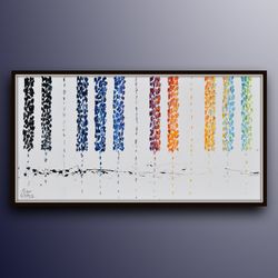piano notes 55 beautiful colorful piano notes, thick rich texture, beautiful for genere lovers, original art on canvas b
