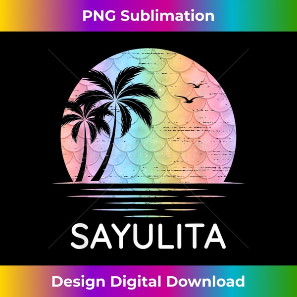 Sayulita Mermaid Vacation Beach Island Family Group - PNG Transparent Digital Download File for Sublimation