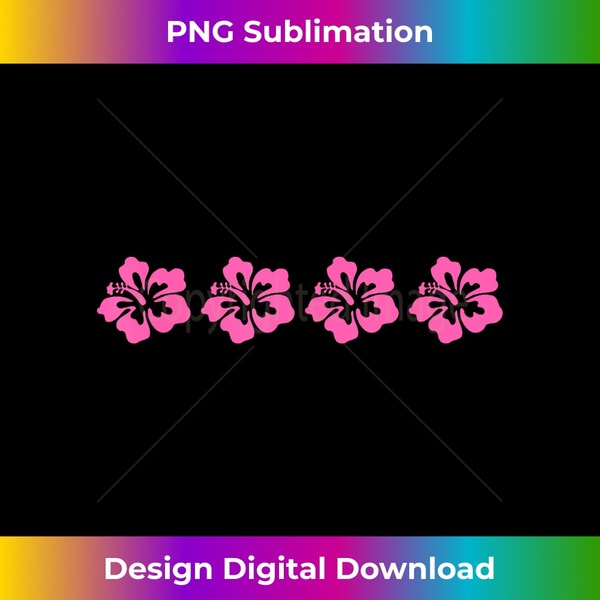 Cute Pink Hibiscus Flowers Rose Mallow - Exclusive PNG Sublimation Download