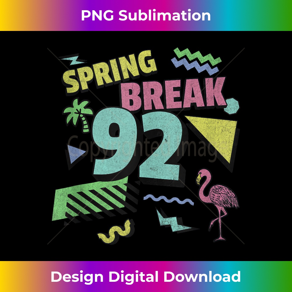 Men Spring Break Retro Shape Graphic 1992 Throwback Matching 1 - Retro PNG Sublimation Digital Download