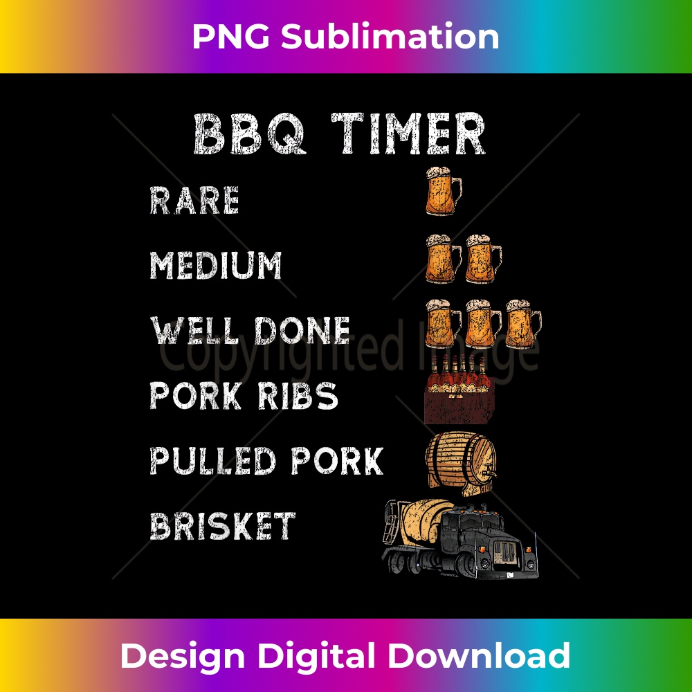 BBQ Smoker BBQ Timer Rare Pork Ribs Pulled Pork Brisket - Premium PNG Sublimation File